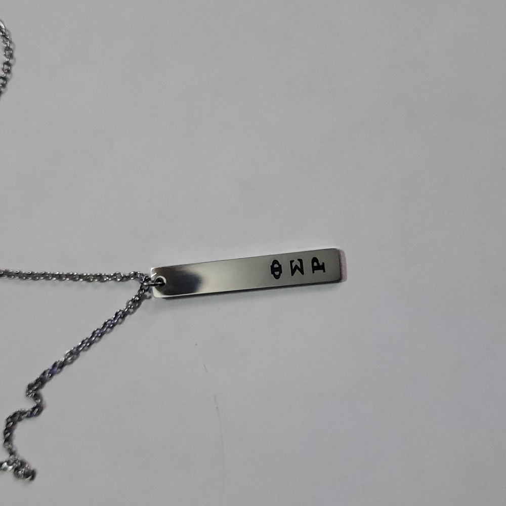 Greek necklace Phi Sigma Rho silver